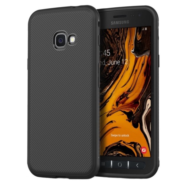 „Jazz“ kieto silikono (TPU) dėklas - juodas (Galaxy Xcover 4 / 4S)