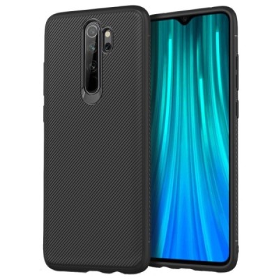 Xiaomi Redmi Note 8 Pro kieto silikono TPU juodas dėklas - nugarėlė / Priedai.lt