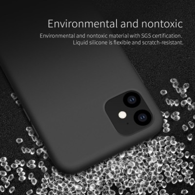 Appe iPhone 11 "Nillkin" Flex Liquid Silicone juodas dėklas - nugarėlė | Priedai.lt