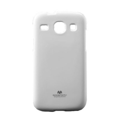 Mercury baltas Samsung Galaxy Core TPU kieto silikono dėklas (nugarėlė) / Priedai.lt