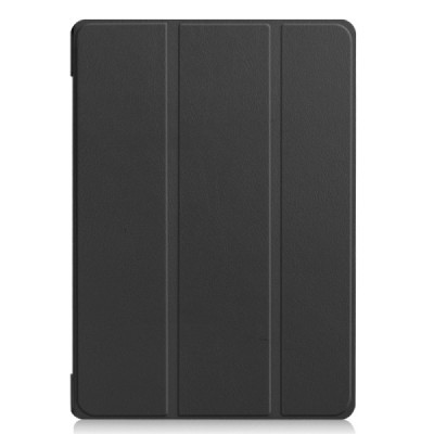 Lenovo Tab E10 (TB-X104F) atverčiamas juodas odinis dėklas (sulankstomas) - knygutė | Priedai.lt