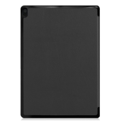 Lenovo Tab E10 (TB-X104F) atverčiamas juodas odinis dėklas (sulankstomas) - knygutė | Priedai.lt