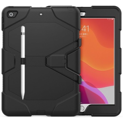 Apple iPad 10.2 (2019) sustiprintos apsaugos juodas dėklas - nugarėlė | Priedai.lt
