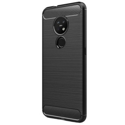 Nokia 7.2 (Nokia 6.2) „Carbon“ kieto silikono TPU juodas dėklas - nugarėlė / Priedai.lt