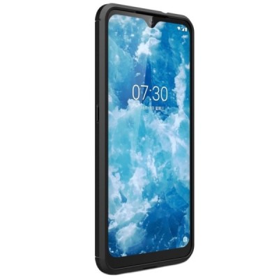 Nokia 7.2 (Nokia 6.2) „Carbon“ kieto silikono TPU juodas dėklas - nugarėlė / Priedai.lt