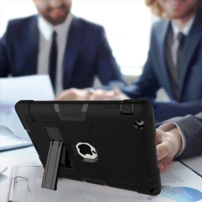 Apple iPad 2 / 3 / 4 sustiprintos apsaugos juodas dėklas - nugarėlė | Priedai.lt