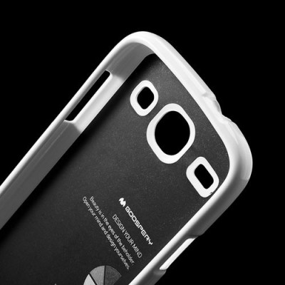 Mercury baltas Samsung Galaxy Core TPU kieto silikono dėklas (nugarėlė) / Priedai.lt