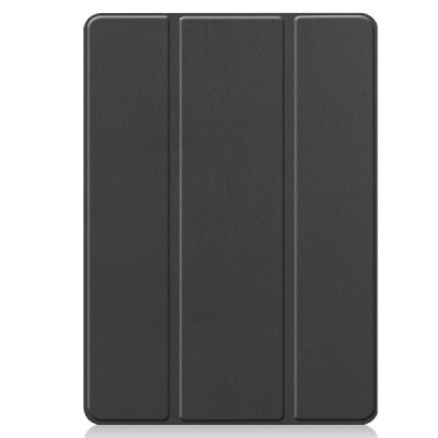 Apple iPad 10.2 (2019) atverčiamas juodas odinis dėklas - knygutė su vieta liestukui | Priedai.lt