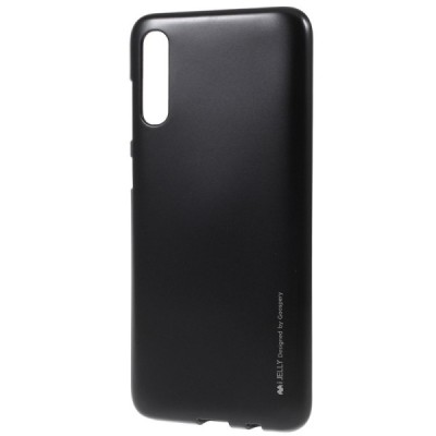 Samsung Galaxy A70 (A705F) Mercury juodas kieto silikono (TPU) dėklas / Priedai.lt