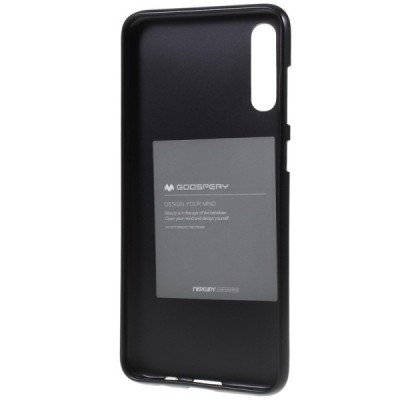 Samsung Galaxy A70 (A705F) Mercury juodas kieto silikono (TPU) dėklas / Priedai.lt