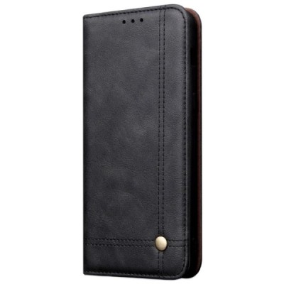 „Deluxe“ atverčiamas juodas odinis Huawei P30 Pro dėklas - knygutė / Priedai.lt