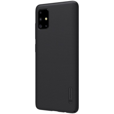 Samsung Galaxy A51 (A515F) Nillkin Frosted Shield juodas plastikinis dėklas | Priedai.lt