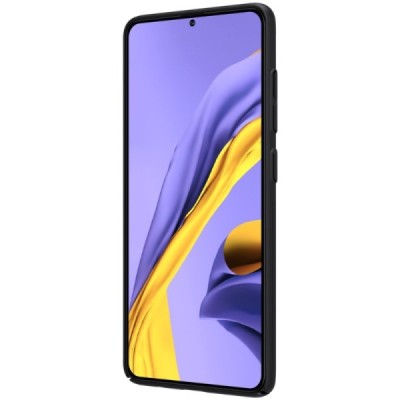 Samsung Galaxy A51 (A515F) Nillkin Frosted Shield juodas plastikinis dėklas | Priedai.lt