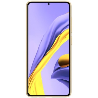 Samsung Galaxy A51 (A515F) Nillkin Frosted Shield auksinis plastikinis dėklas | Priedai.lt