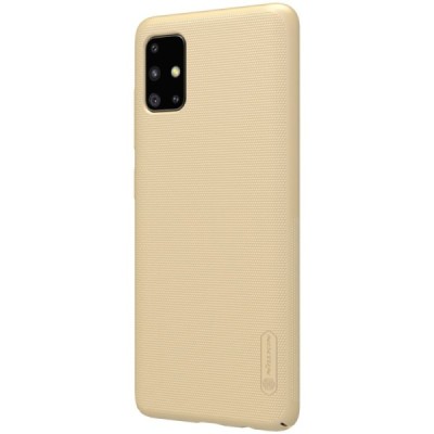 Samsung Galaxy A51 (A515F) Nillkin Frosted Shield auksinis plastikinis dėklas | Priedai.lt