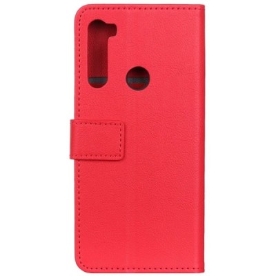 Xiaomi Redmi Note 8T atverčiamas raudonas odinis dėklas, knygutė - piniginė | Priedai.lt