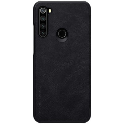 Xiaomi Redmi Note 8T prabangus Nillkin Qin serijos juodas odinis atverčiamas dėklas - knygutė | Priedai.lt