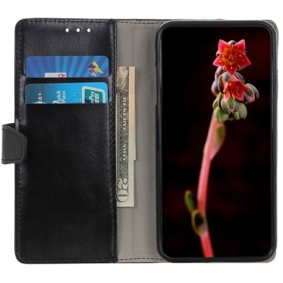 Xiaomi Redmi Note 8T atverčiamas juodas odinis dėklas, knygutė - piniginė | Priedai.lt
