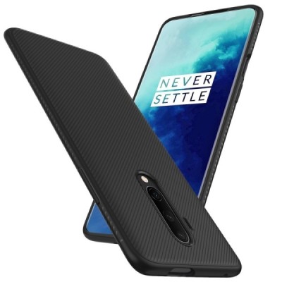 OnePlus 7T Pro kieto silikono TPU juodas dėklas - nugarėlė | Priedai.lt