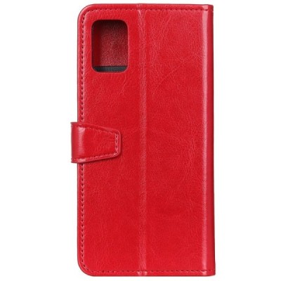 Samsung Galaxy S10 Lite (G970) atverčiamas raudonas odinis dėklas - piniginė | Priedai.lt