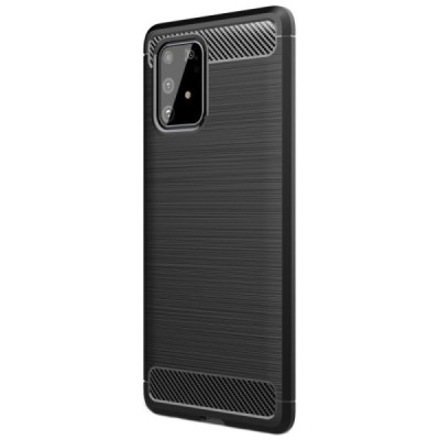 Samsung Galaxy S10 Lite (G970) Carbon kieto silikono TPU juodas dėklas - nugarėlė | Priedai.lt