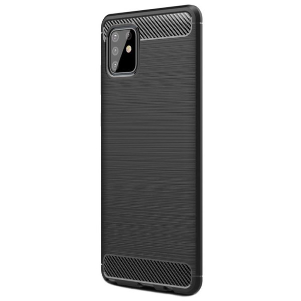 „Carbon“ kieto silikono (TPU) dėklas - juodas (Galaxy Note10 Lite)