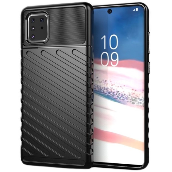 „Thunder“ sustiprintos apsaugos dėklas - juodas (Galaxy Note10 Lite)