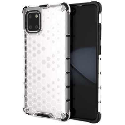 Honeycomb sustiprintos apsaugos Samsung Galaxy Note10 Lite (N770F) skaidrus kieto silikono (TPU) ir plastiko dėklas | Priedai.lt