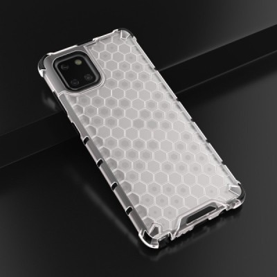 Honeycomb sustiprintos apsaugos Samsung Galaxy Note10 Lite (N770F) skaidrus kieto silikono (TPU) ir plastiko dėklas | Priedai.lt