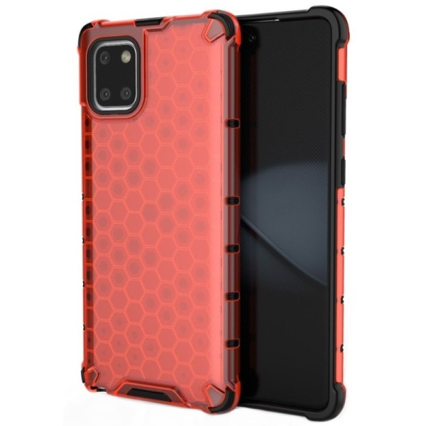 „Honeycomb“ sustiprintos apsaugos dėklas - raudonas (Galaxy Note10 Lite)