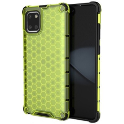 Honeycomb sustiprintos apsaugos Samsung Galaxy Note10 Lite (N770F) geltonas kieto silikono (TPU) ir plastiko dėklas | Priedai.lt