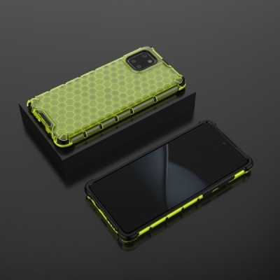 Honeycomb sustiprintos apsaugos Samsung Galaxy Note10 Lite (N770F) geltonas kieto silikono (TPU) ir plastiko dėklas | Priedai.lt