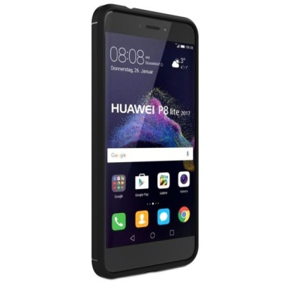 Huawei P9 Lite 2017 Carbon kieto silikono TPU juodas dėklas - nugarėlė | Priedai.lt