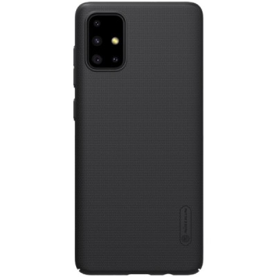 Samsung Galaxy A71 (A715) Nillkin Frosted Shield juodas plastikinis dėklas, nugarėlė | Priedai.lt