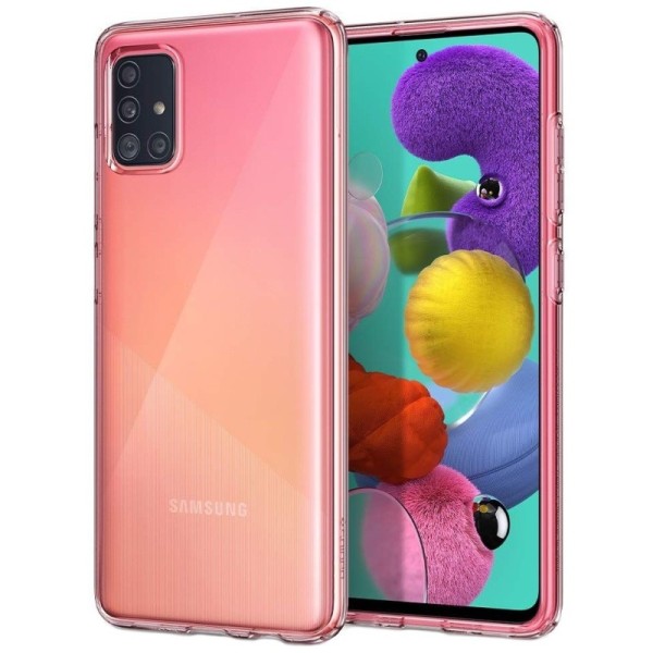 Kieto silikono (TPU) dėklas - skaidrus (Galaxy A51)