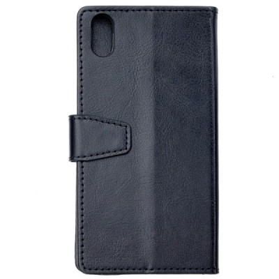 Samsung Galaxy XCover Pro (G715) atverčiamas juodas odinis dėklas, knygutė - piniginė | Priedai.lt