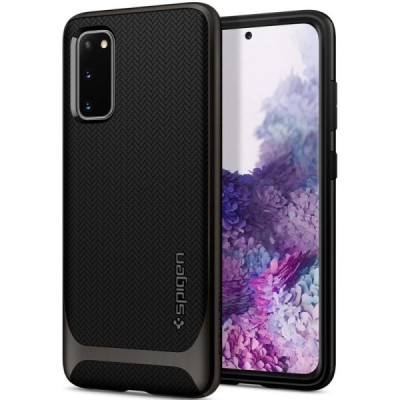 „Spigen“ Neo Hybrid Gunmetal sustiprintos apsaugos Samsung Galaxy S20+ Plus (G986) juodas dėklas | Priedai.lt