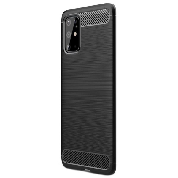 „Carbon“ kieto silikono (TPU) dėklas - juodas (Galaxy S20+)