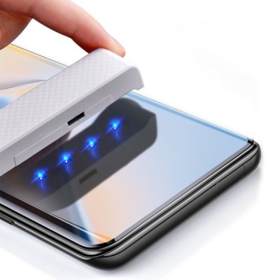 OnePlus 7 Pro (7T Pro) Mocolo UV Light Irradiation sustiprintos apsaugos skaidrus pilnai dengiantis apsauginis ekrano stiklas 0,