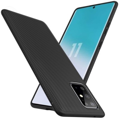 Samsung Galaxy S20+ (G986) kieto silikono TPU juodas dėklas - nugarėlė | Priedai.lt