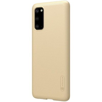 Samsung Galaxy S20 Nillkin Frosted Shield auksinis plastikinis dėklas, nugarėlė | Priedai.lt