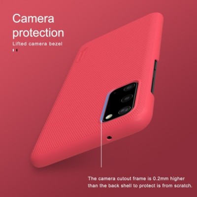 Samsung Galaxy S20 Nillkin Frosted Shield raudonas plastikinis dėklas, nugarėlė | Priedai.lt
