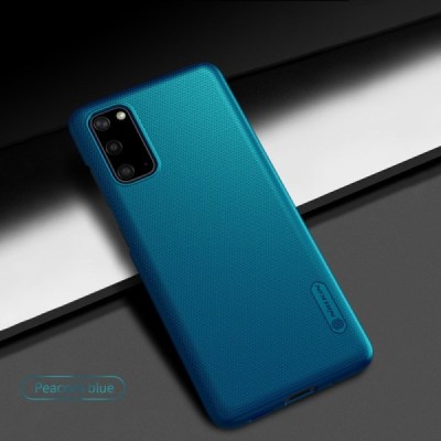 Samsung Galaxy S20 Nillkin Frosted Shield mėlynas plastikinis dėklas, nugarėlė | Priedai.lt