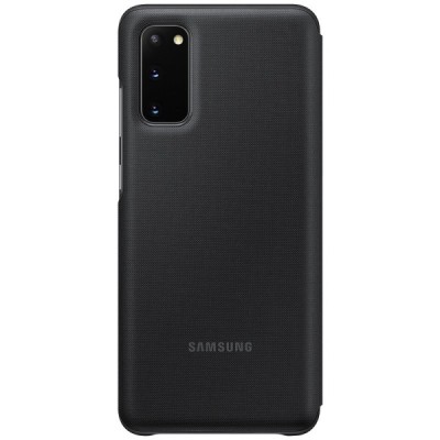 Samsung Galaxy S20 (G980) originalus Smart Led View Cover atverčiamas juodas dėklas - knygutė | Priedai.lt