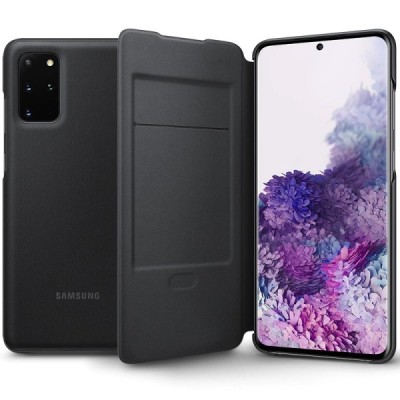 Samsung Galaxy S20 Plius (G986) originalus Smart Led View Cover atverčiamas juodas dėklas - knygutė | Priedai.lt