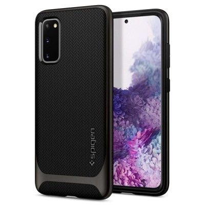 „Spigen“ Neo Hybrid Gunmetal sustiprintos apsaugos Samsung Galaxy S20 (G980) juodas dėklas | Priedai.lt