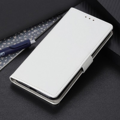 Samsung Galaxy XCover Pro (G715) atverčiamas baltas odinis dėklas, knygutė - piniginė | Priedai.lt