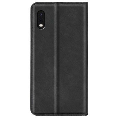 Samsung Galaxy XCover Pro (G715) juodas odinis atverčiamas dėklas - knygutė su magnetu | Priedai.lt