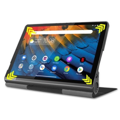 Lenovo Yoga Smart Tab 10.1 (YT-X705F, YT-X705L) atverčiamas juodas odinis dėklas - knygutė | Priedai.lt