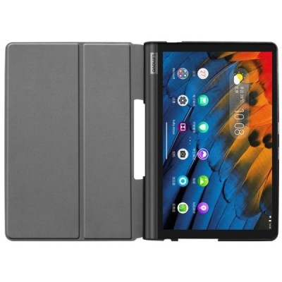 Lenovo Yoga Smart Tab 10.1 (YT-X705F, YT-X705L) atverčiamas juodas odinis dėklas - knygutė | Priedai.lt
